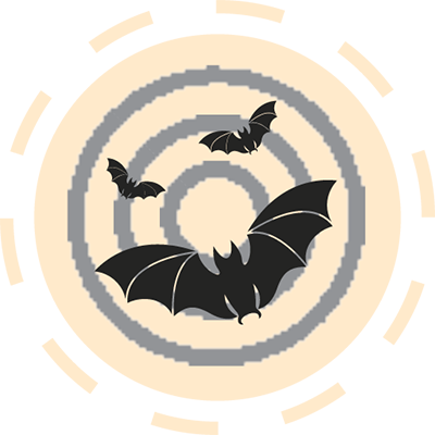 Illustration of bats being detected