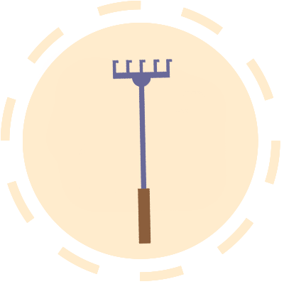 Illustration of a rake